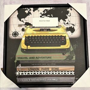 Yellow Typewriter Wall Art